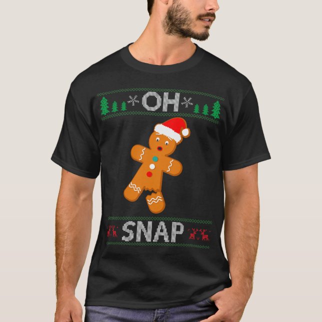 Camiseta ¡Oh Snap! Pan de jengibre Hombre Cookie Sudadera (Anverso)