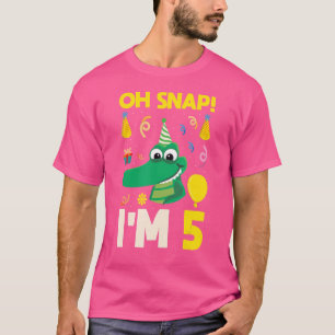 Camiseta Oh Snap Tengo 5 Cumpleaños 5 Años Niños Cocodrilo