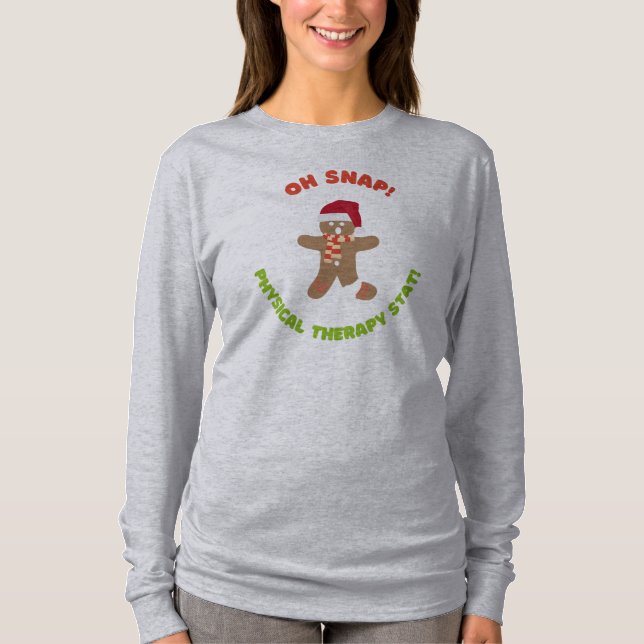 Camiseta ¡Oh Snap! Terapia física de navidades (Anverso)