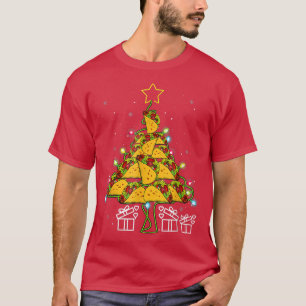 Camiseta Oh Taco Meican Food Taco Lover Christmas Tree Ligh