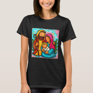 Camiseta Oh Venid Adoremosle Escena de la Natividad de Jesú