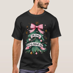 Camiseta Oh Venid Adoremosle Pijamas De Navidad Mujeres G