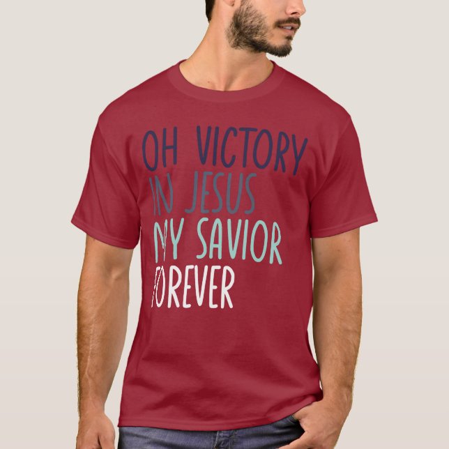 Camiseta Oh Victoria En Jesús Mi Salvador Para Siempre Cris (Anverso)