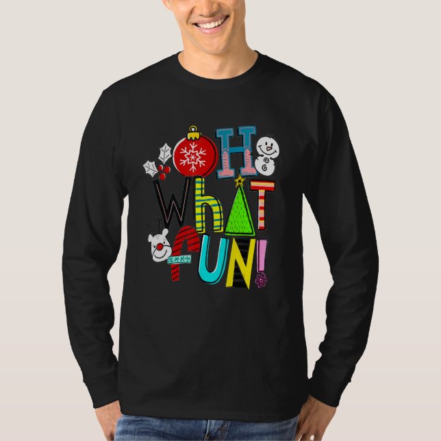 Camiseta Oh What Fun Christmas Shirt With Wreath And Tree (Anverso)