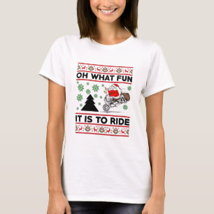 Camiseta Oh What Fun It Is To Ride Santa Motocross Dirt Bik