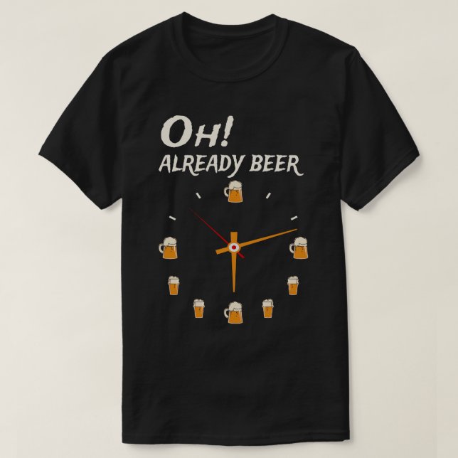 Camiseta Oh Ya Cerveza o Reloj (Diseño del anverso)
