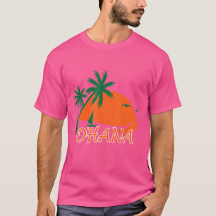 Camiseta Ohana Retro Hawaii Tropical Para Hombres Y Mujeres