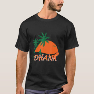 Camiseta Ohana Retro Hawaii Tropical Para Hombres Y Mujeres