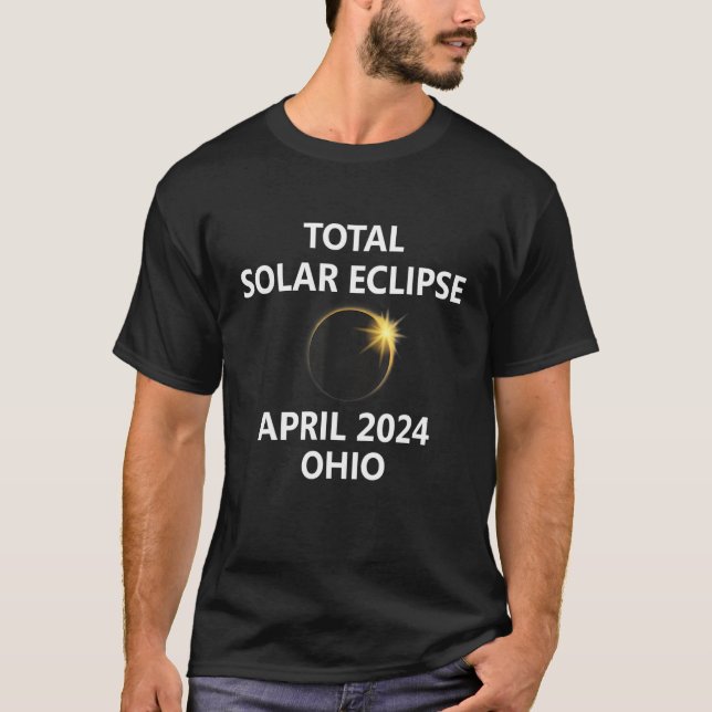 Camiseta Ohio 2024 Eclipse solar Toledo Lima Canton Akron T (Anverso)