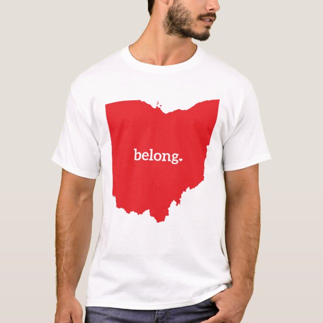 Camiseta Ohio Belong State Map T-Shirt (Anverso)