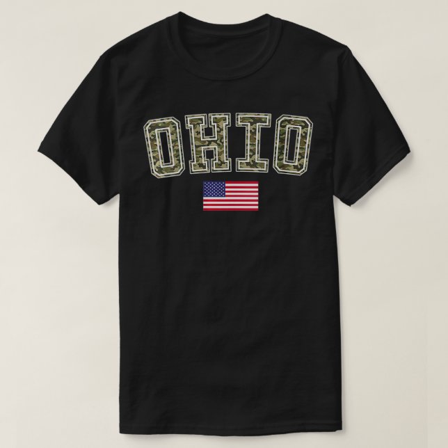 Camiseta Ohio Camo University College State American (Diseño del anverso)