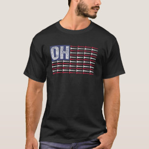 Camiseta Ohio Estado Hogar Oh Bandera Americana Golf Patrió