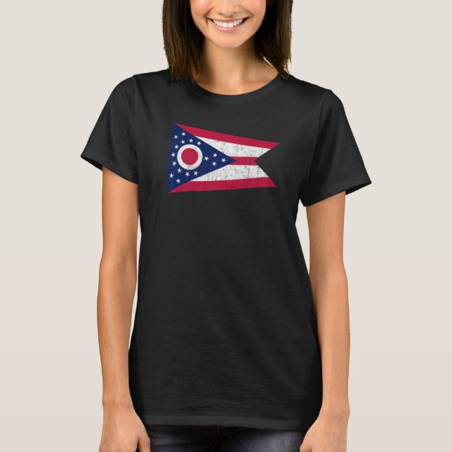 Camiseta Ohio Flag State Vintage Style (Anverso)