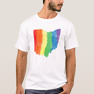 Camiseta Ohio Gay Pride Heart Watercolor