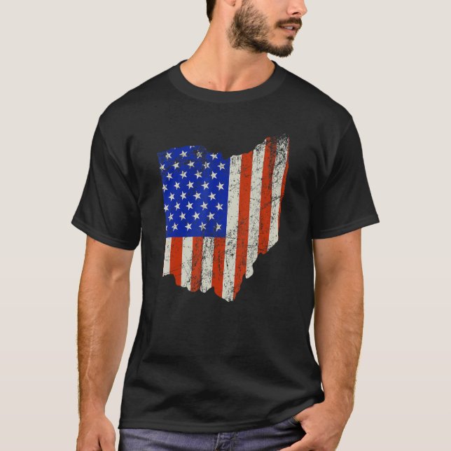 Camiseta Ohio Home Usa Flag (Anverso)