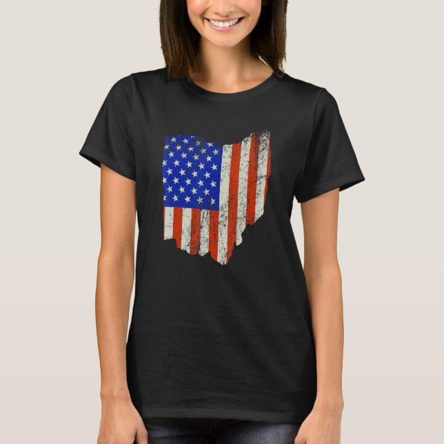 Camiseta Ohio Home Usa Flag (Anverso)