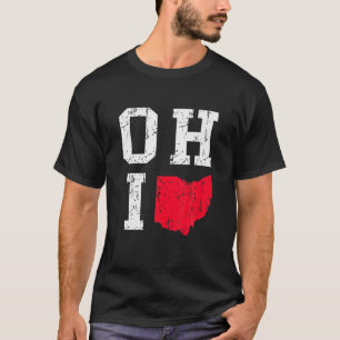 Camiseta Ohio Map OH Home Shape State Vintage Grunge