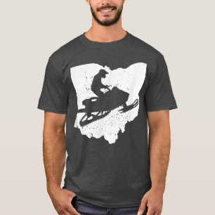 Camiseta Ohio Map Snowmobile Riding Wind Sports Guay Snow