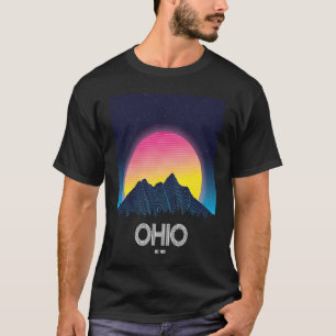 Camiseta Ohio Retro Vintage Mountain Grid Estética de los a