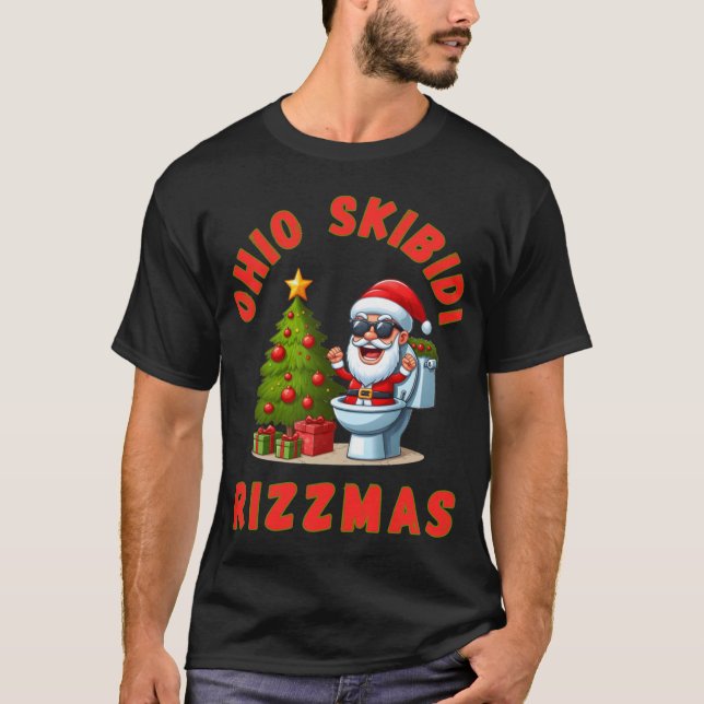 Camiseta Ohio Skibidi Rizzmas Funny Christmas Rizz Gyatt Ri (Anverso)