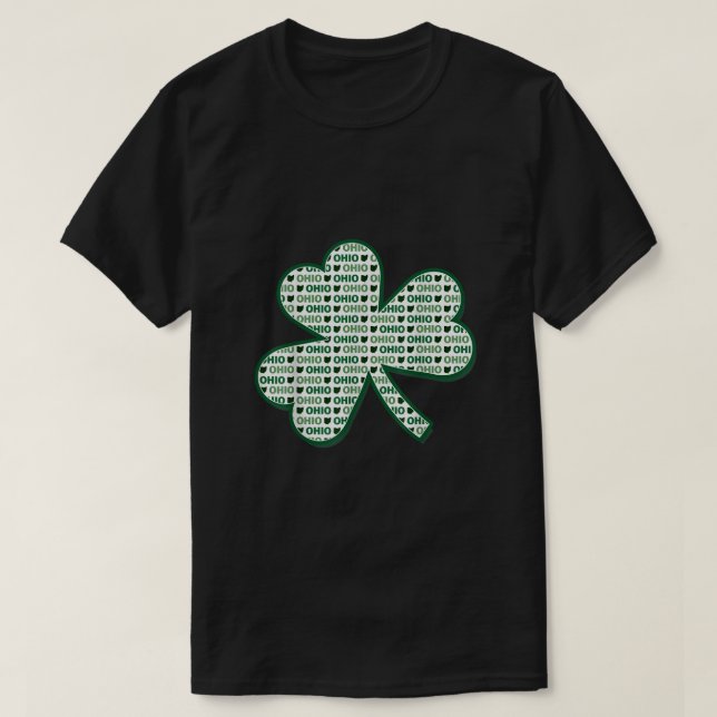 Camiseta Ohio St Patricks Day Shamrock Clover State (Diseño del anverso)