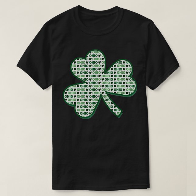 Camiseta Ohio St Patricks Day Shamrock Clover State (Diseño del anverso)