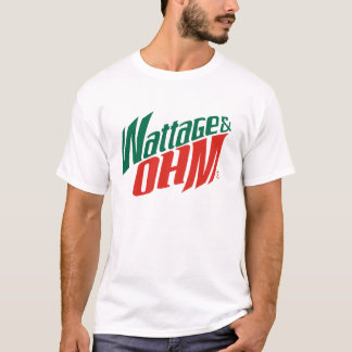 Camiseta ohmios del vatiaje