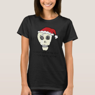 Camiseta Oí a Santa en el techo Scull anti Navidad 1
