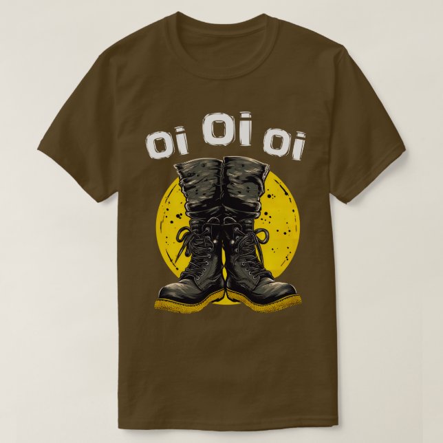 Camiseta Oi Oi Punk Oi Rock Combat Boots Skinhead Music Oi (Diseño del anverso)