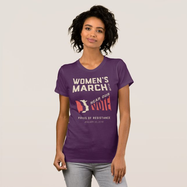 Camiseta Oiga nuestro voto - acontecimiento de marzo SLO de (Anverso completo)