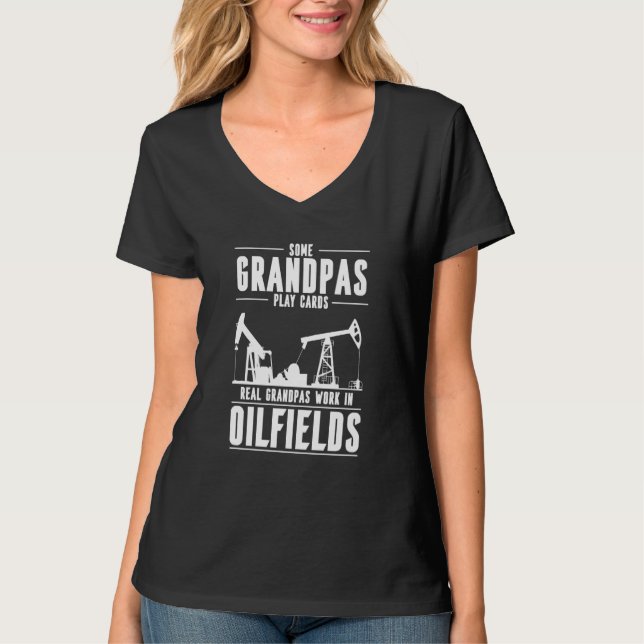 Camiseta Oilfield Gradnpa Fracking Fracker  Oil Drilling (Anverso)