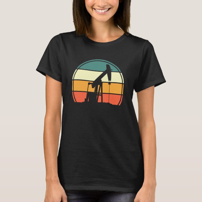 Camiseta Oilfield Pump Drilling Oilfield Worker Retro Oil R (Anverso)