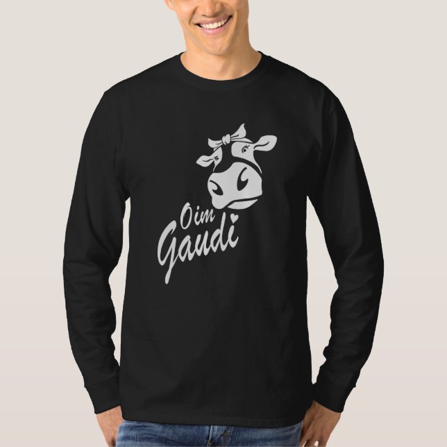 Camiseta Oim Gaudi Cow Head Farm Alpine Hut Farmer Farmer F (Anverso)