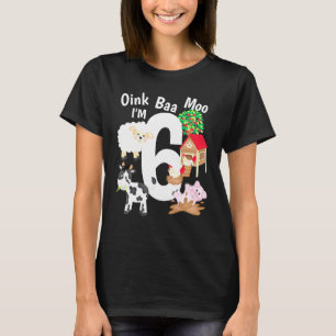 Camiseta Oink Baa Moo Im 6 Granja Temática Animales 6nacer