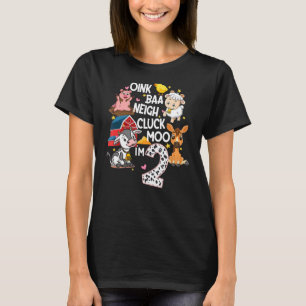 Camiseta Oink Baa Moo Tengo 2 hijos en el centro de agricul