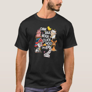 Camiseta Oink Baa Moo Tengo 2 hijos Nacimiento de Hijos H