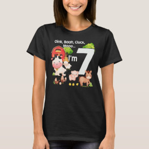 Camiseta Oink Baa Moo Tengo 7 Años