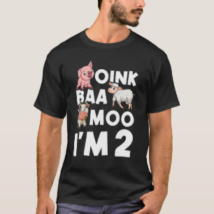 Camiseta Oink Baa Moo Tengo dos hijos al nacer