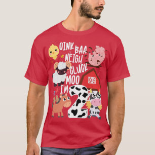Camiseta Oink Baa Neigh Cluck Moo I'm Two Farmer 2nd Birt