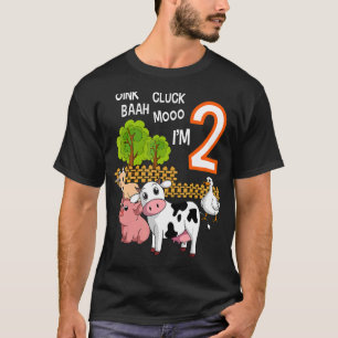 Camiseta Oink Cluck Baah Mooo Soy 2 Granja Animal 2nd Birth