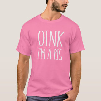 Camiseta Oink soy un disfraz de cerdo