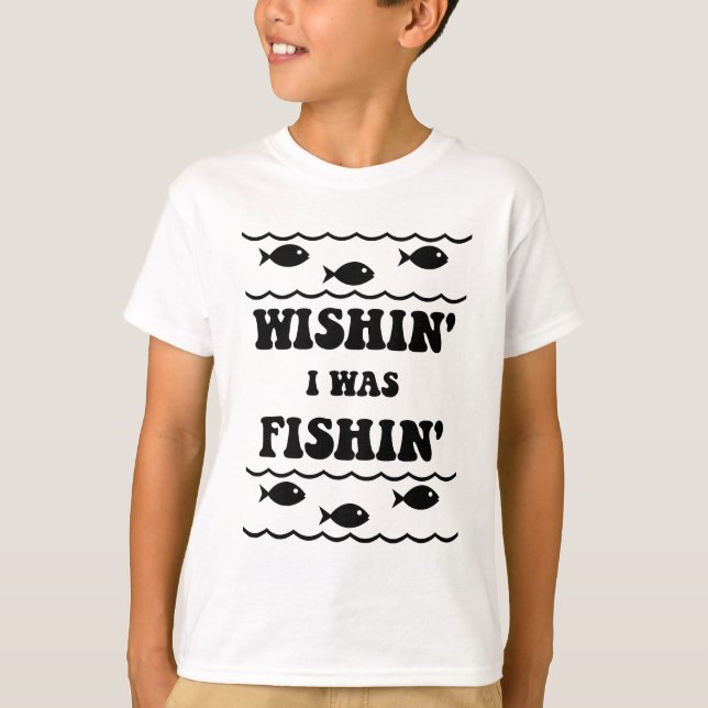 Camiseta Ojalá estuviera pescando (Anverso)