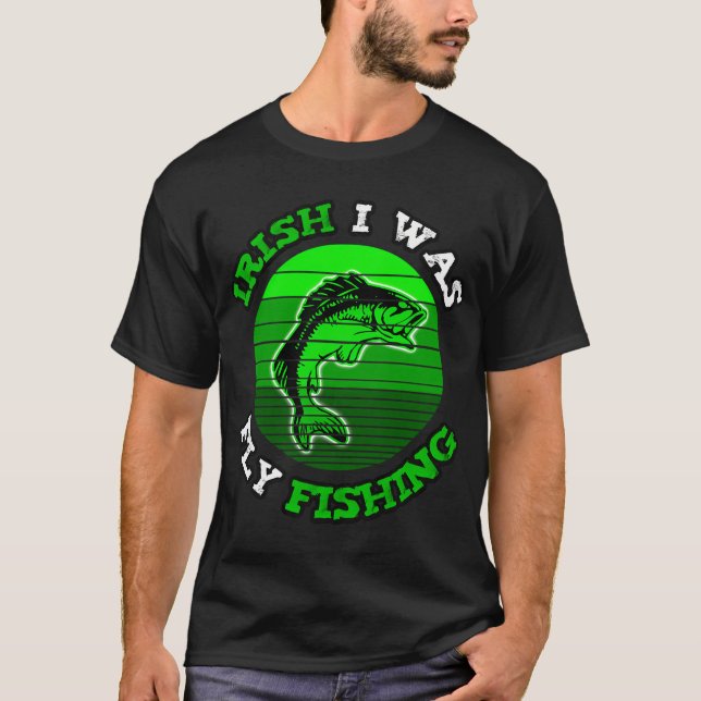 Camiseta Ojalá estuviera pescando con mosca (Anverso)