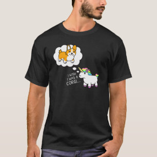 Camiseta Ojalá fuera un perro Corgi