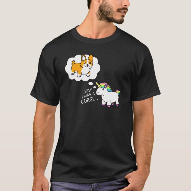 Camiseta Ojalá fuera un perro Corgi (Anverso)