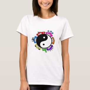 Camiseta ojeada de yang del yin un abucheo G.