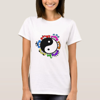 Camiseta ojeada de yang del yin un abucheo G.