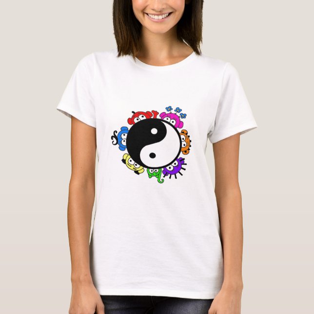 Camiseta ojeada de yang del yin un abucheo G. (Anverso)