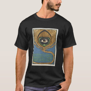 Camiseta Ojo 1901 de la pluma del pavo real de Nouveau del