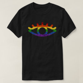 Camiseta Ojo arcoiris Purpurina LGBT